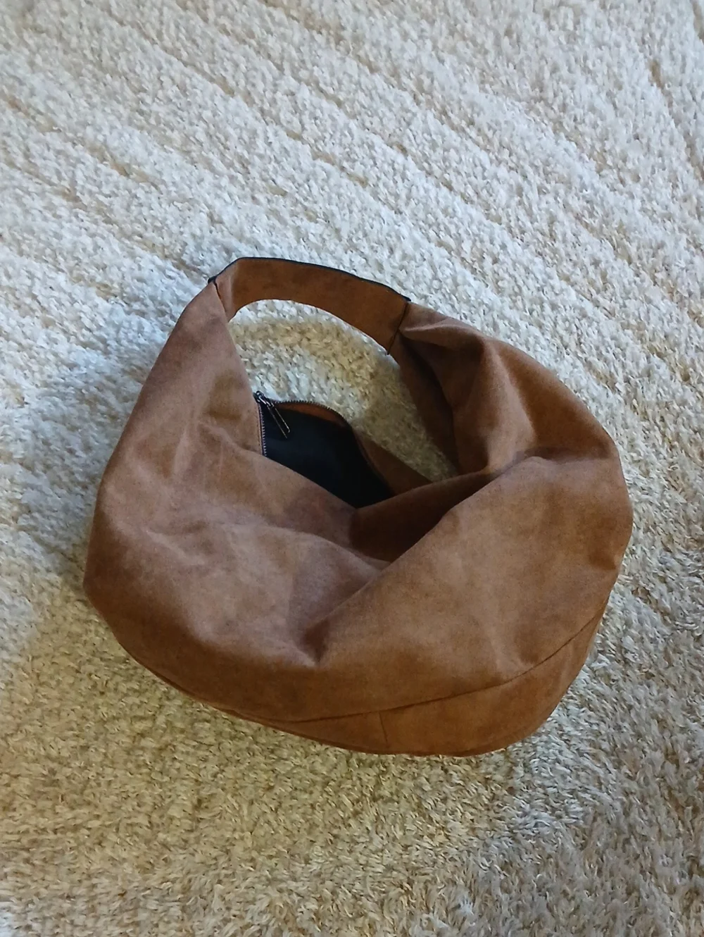 NWOT FAUX SUEDE HOBO BAG